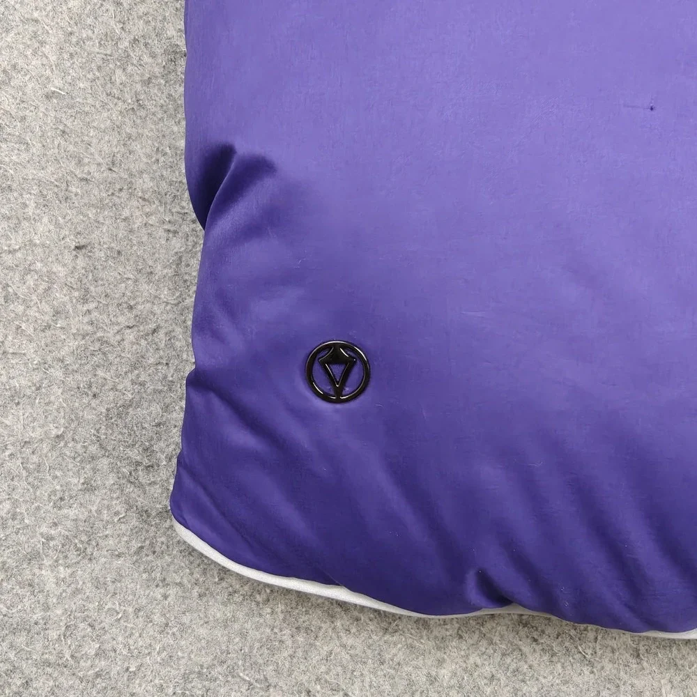 Ivivva By Lululemon Vest Girls 8 Purple Black Reversible Down Puffer Quilted